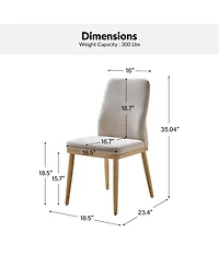 Luis Easy to Assemble and Ergonomic Dining Chair ,Set of 2