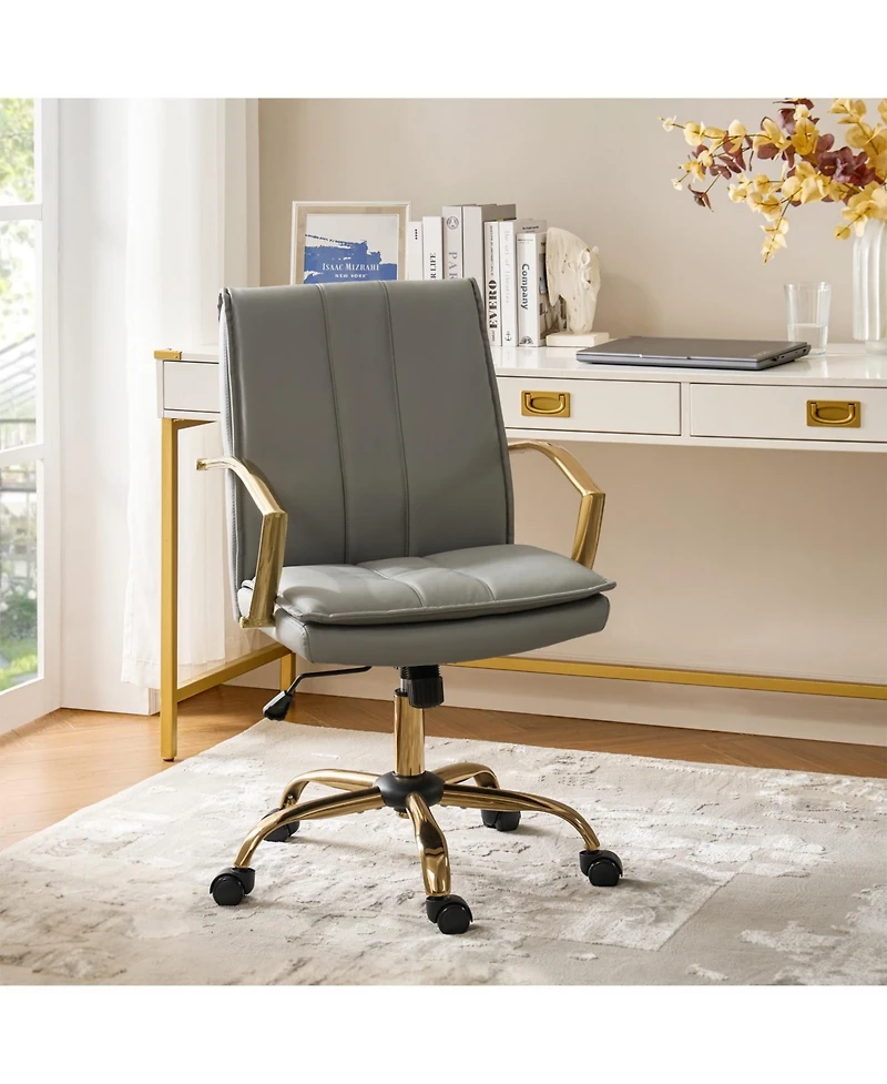 Gabriela Modern Rocking Tilting Office Chair with 360-degree Swivel Base