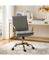 Gabriela Modern Rocking Tilting Office Chair with 360-degree Swivel Base