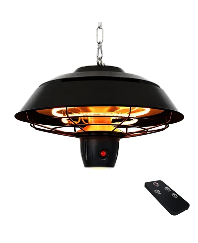Electric Hanging Patio Heater With Led Light