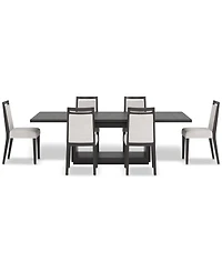 Tivie -Pc. Dining Set (Rectangular Table & Wood Chairs