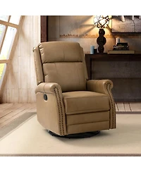 Osvaldo 30.5" Wide Genuine Leather Manual Recliner