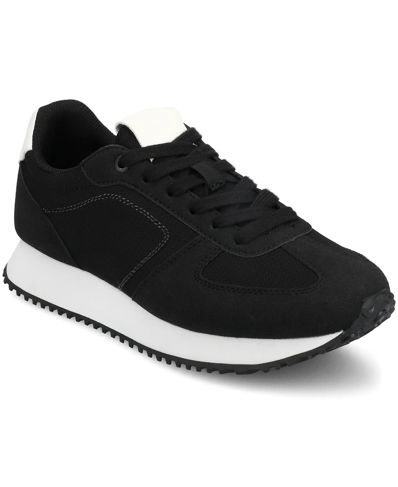 Journee Collection Women's Flow Lace Up Jogger Sneakers