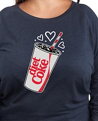 Hybrid Apparel Plus Coca-Cola Hearts Graphic Pullover T-Shirt