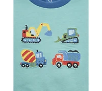 Little Me Baby Boys Cotton Trucks Sweatshirt & Jogger Pants, 2 Piece Set