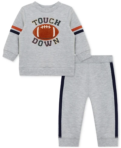 Little Me Baby Boys Football Sweatshirt & Jogger Pants, 2 Piece Set
