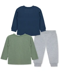 Little Me Baby Boys Dino T-Shirts & Jogger Pants, 3 Piece Set