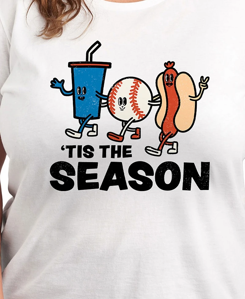 Hybrid Apparel Plus Tis the Season Graphic Crew Neck T-Shirt