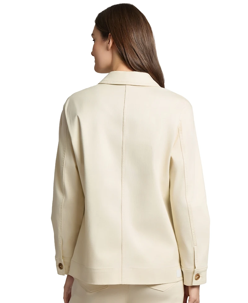 Jones New York Petite Patch-Pocket Button-Front Jacket