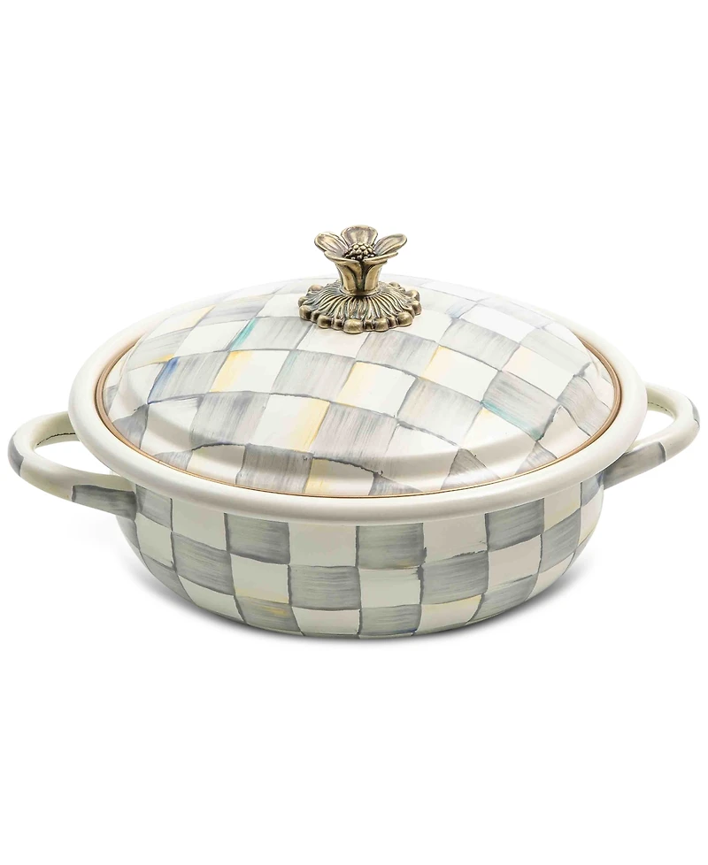 MacKenzie-Childs Sterling Check Medium Casserole Dish