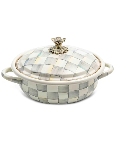 MacKenzie-Childs Sterling Check Medium Casserole Dish