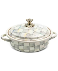 MacKenzie-Childs Sterling Check Medium Casserole Dish