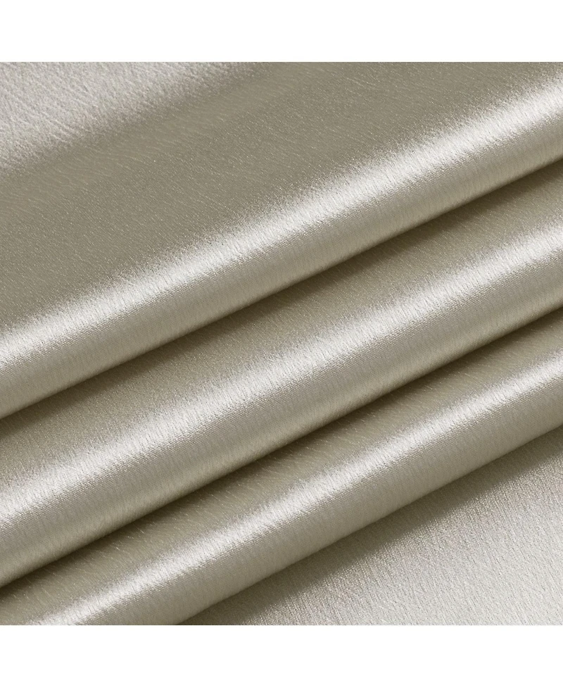 Kate Aurora 1 Piece Beige Regency Lux Rod Pocket Semi Sheer Window Curtain Panel