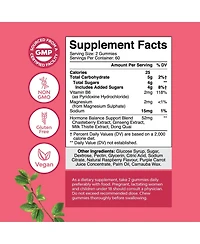 Hormone Balance Gummies for Women | Pms Gummies and Cycle Support Supplements | Vitamin B6, Raspberry Flavor | 120ct