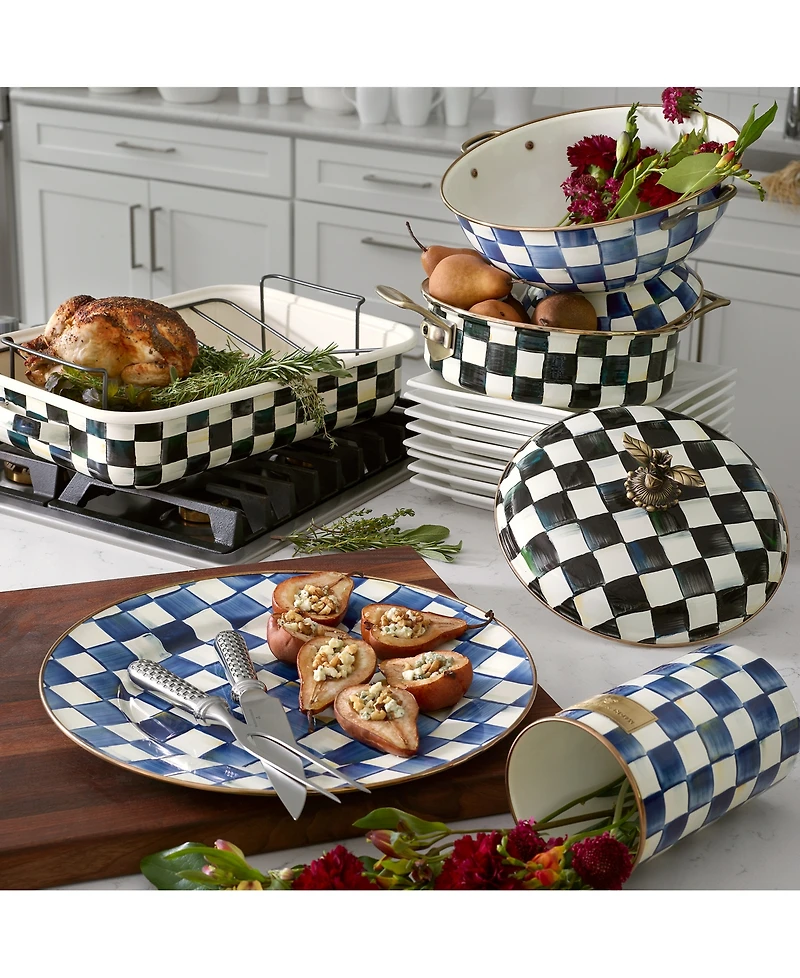 MacKenzie-Childs Courtly Check Roasting Pan with Rack