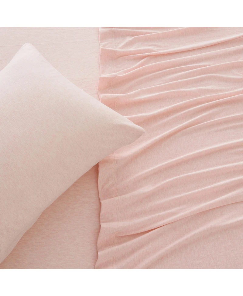 Linery & Co. Heathered Melange Cotton Jersey Knit Sheet Set