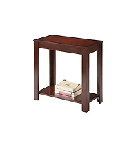 End Table with Shelf for Living Room or Bedroom Storage and Display