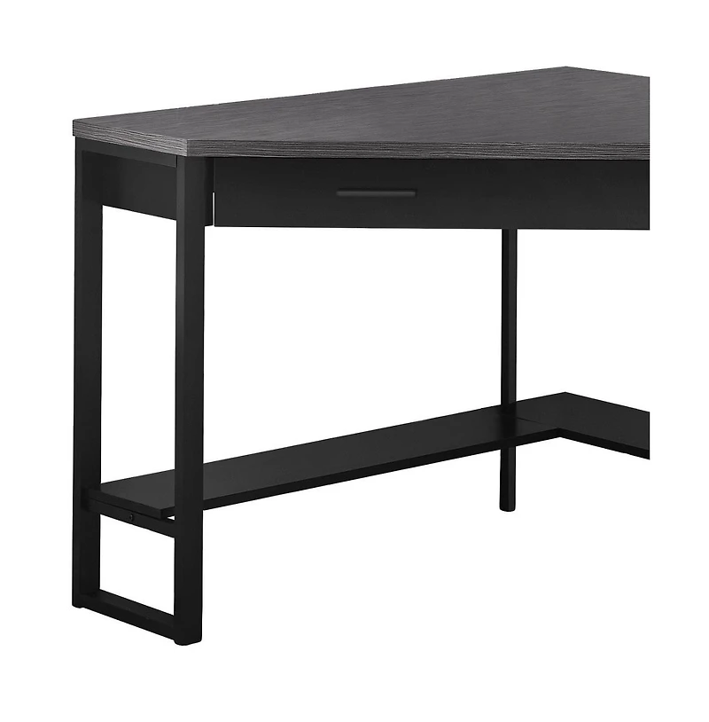 Corner Computer Desk 42" Sturdy Wood and Metal Frame for Home or Office Use