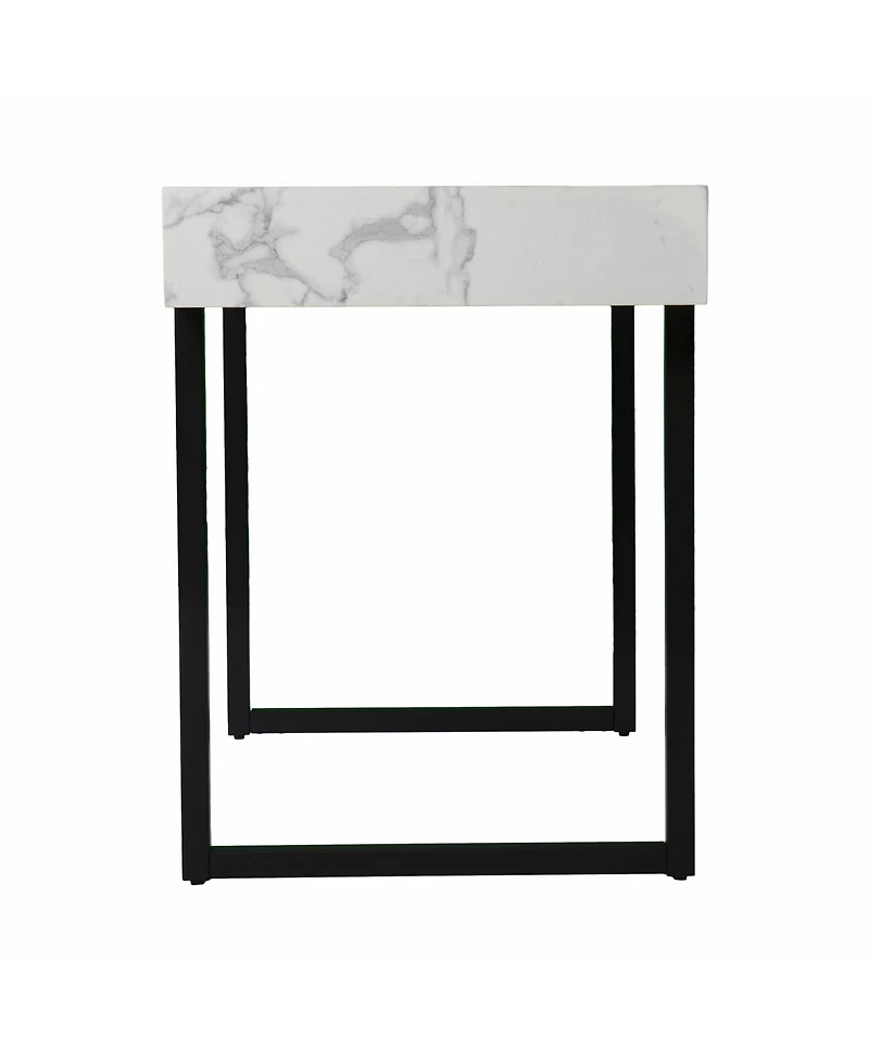45" White and Black Writing Desk