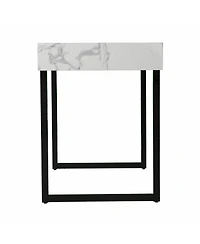 45" White and Black Writing Desk