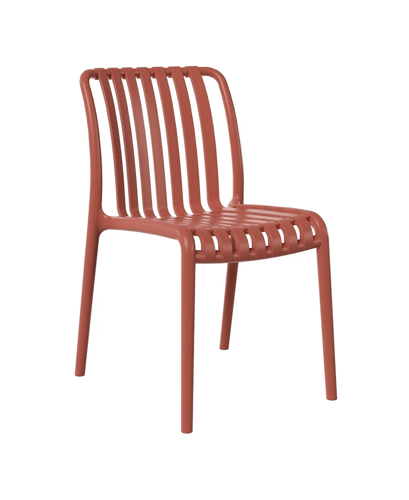 3-Piece Outdoor Patio Bistro Balcony Furniture Set With Stackable Chairs