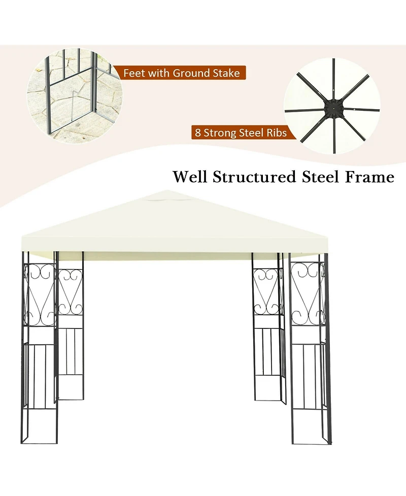 10 x 10 Feet Patio Gazebo Canopy Tent Garden Shelter