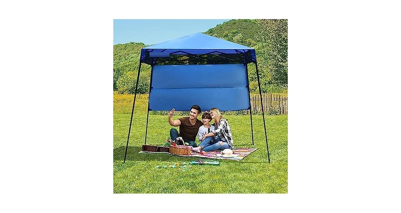 7 x Feet Pop-up Canopy Tent with Carry Bag and 4 Stakes