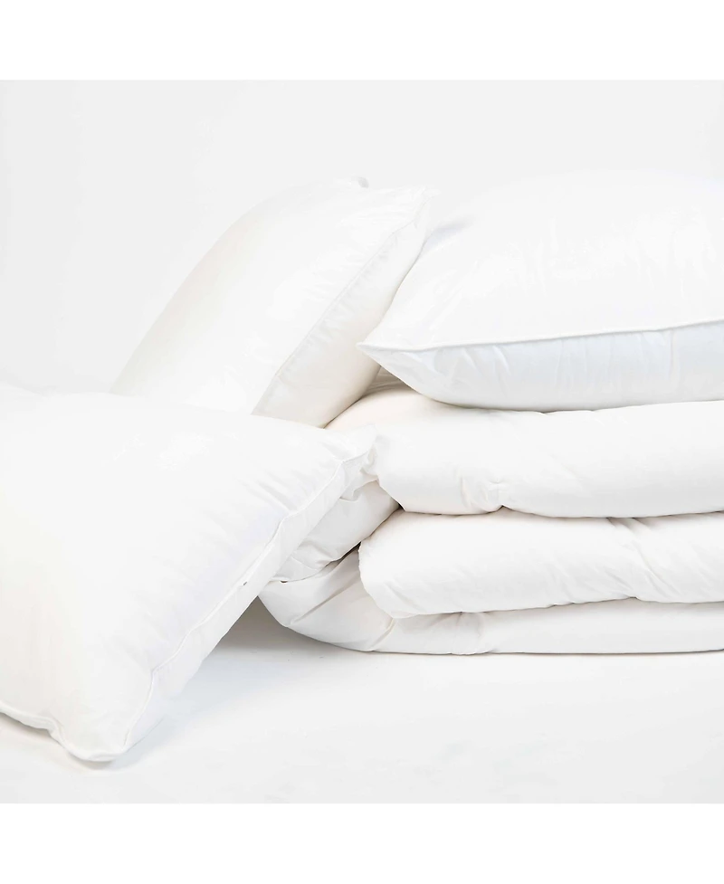 Medium 700 Fill Power Luxury White Duck Down Bed Pillow - King