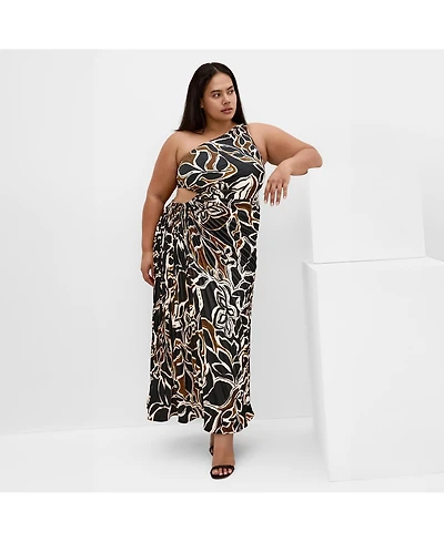 City Chic Plus Alice Print Maxi Dress