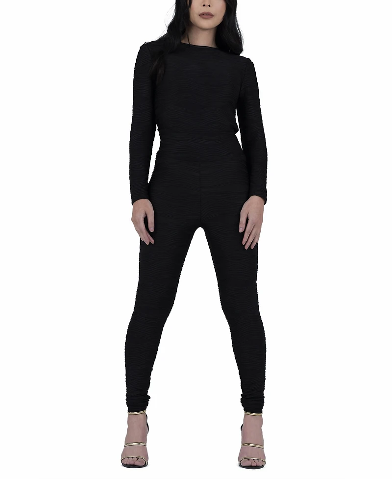 Terese Sydonna Women's Black High-Waist Sculpting Knit Pant