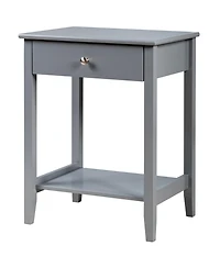 Gymax 2PCS Nightstand Sofa Side End Table Bedroom Living Room w/ Shelf Drawer