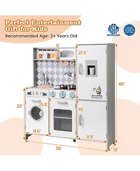 Pretend Play Kitchen for Kids Aged 3+ with Real Sounds and Lights