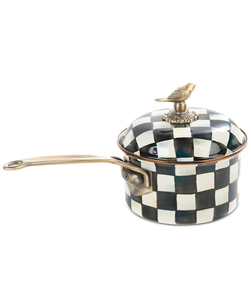 Mackenzie-Childs Courtly Check Enameled 2.5-Quart Saucepan