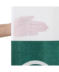 Americanflat 72x75 Hookless Shower Curtain - Abstract Green White Shower Curtain with Sheer Panel, Snap-In Liner, and Grommets - 100% Polyester