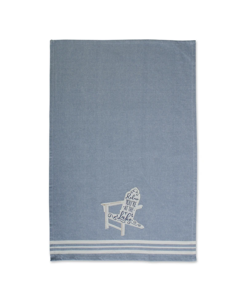 Design Imports Lakeside Embellished Kitchen Dishtowel, Set of 3