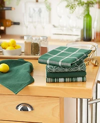 Design Imports Assorted Everyday Dishtowel and Dishcloth, Set of 5