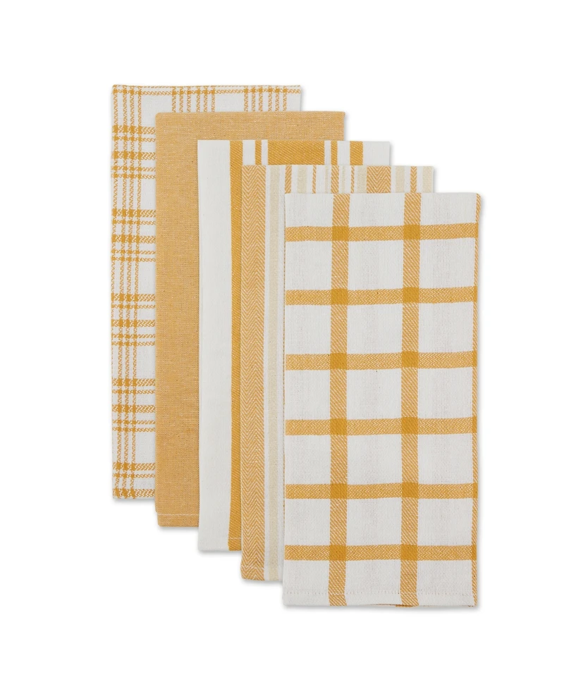 Design Imports Everyday Basic Woven Dishtowel, Set of 5