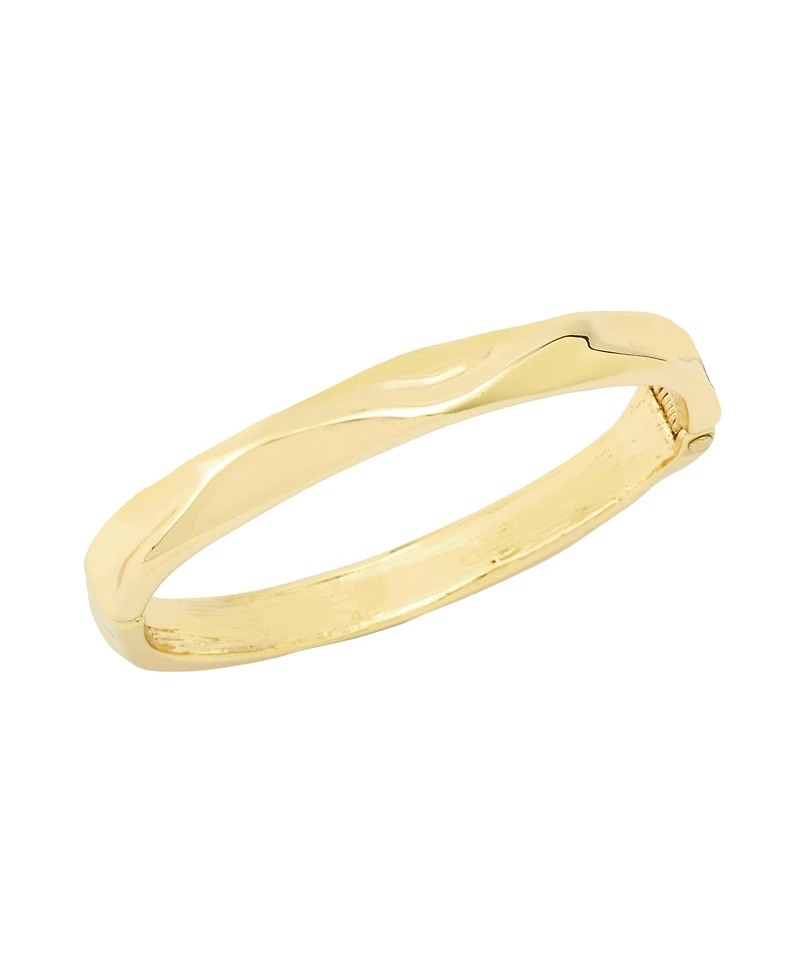 Robert Lee Morris Soho Gold and Silver Textured Bangle Bracelet
