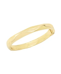 Robert Lee Morris Soho Gold and Silver Textured Bangle Bracelet