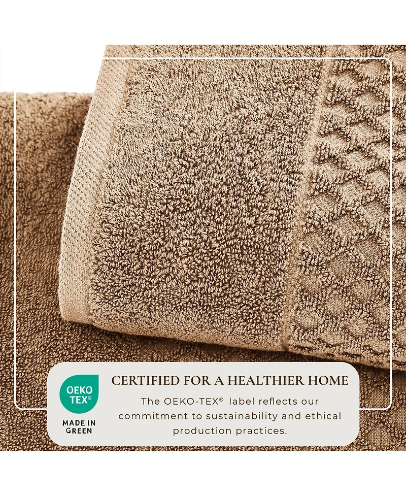 Linery & Co. Quick-Drying Cotton Diamond Waffle Textured 2-Piece Bath Sheet Set