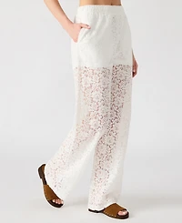 Steve Madden Women's Venetia Lace Wide Leg Pants