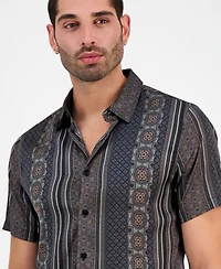 Guess Men's Mosaic Stripe Shirt