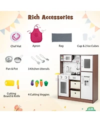 Kids Modern Toy Kitchen Playset with Attractive Lights and Sounds
