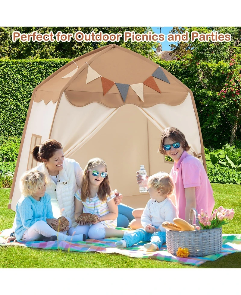 Kids Play Tent Bed with String Lights Extra Large Playhouse