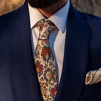 Elizabetta Big & Tall Bardini - Printed Madder Silk Tie for Men