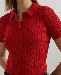 Lauren Ralph Lauren Women's Cable-Knit Polo Shirt