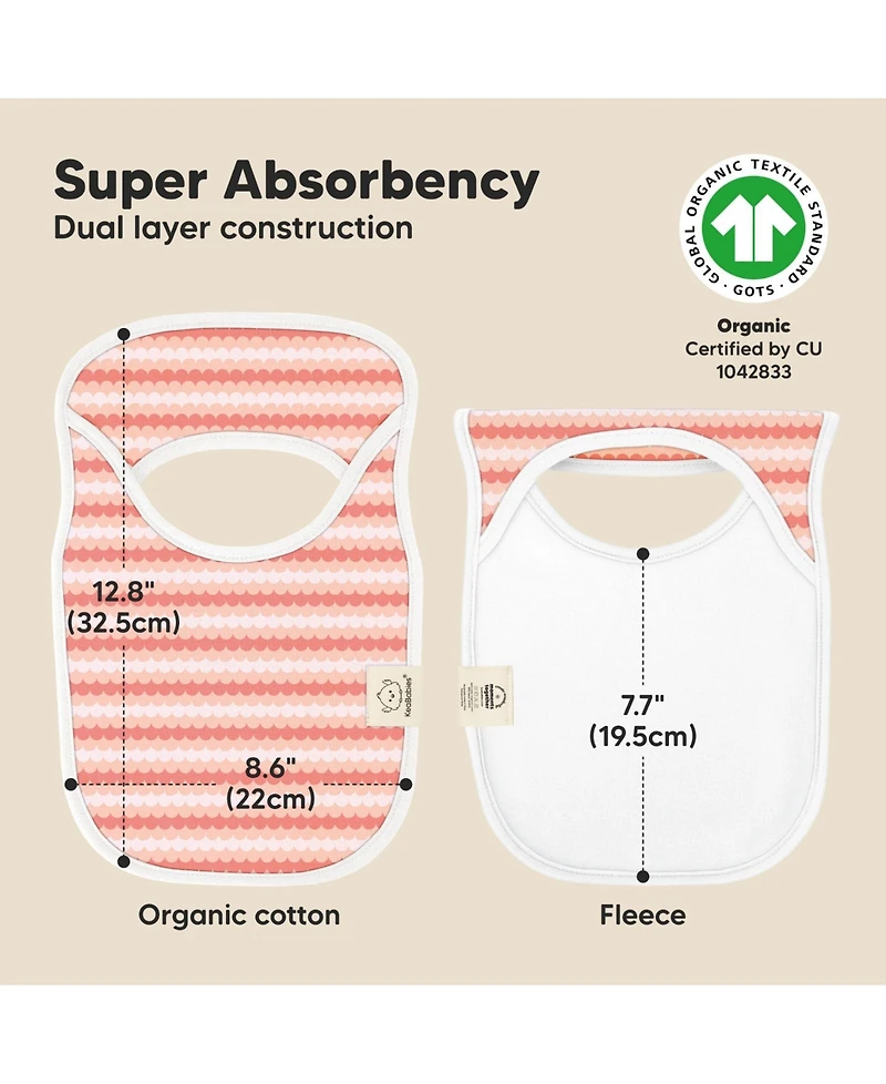 KeaBabies Baby Boys 8-Pack Bibs for Boys, Girls, Pull-on Drool Bib Unisex