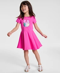 Rare Editions Little Girls Heart Denim Jacket & Dress, 2 Piece Set