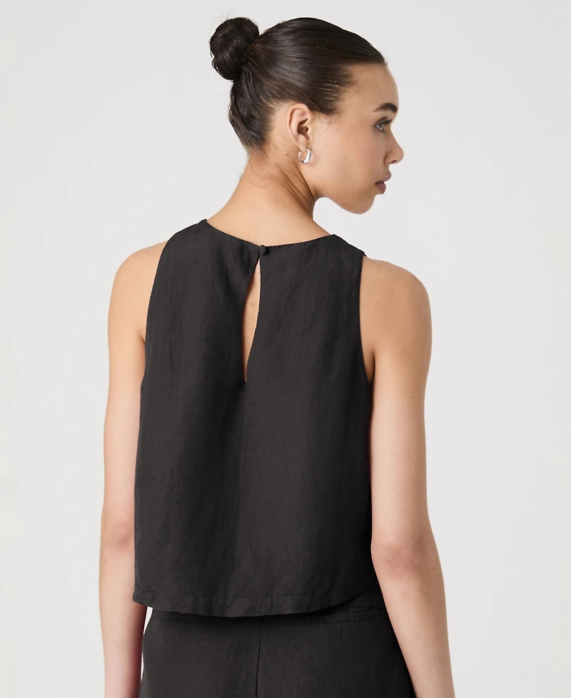 French Connection Women's Birdie Crewneck Sleeveless Top