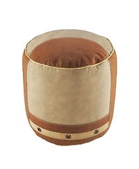 Cotton Ottoman with Soft Cushioned Top for Relaxation